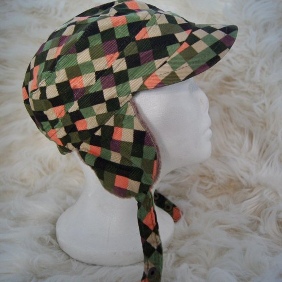 Grace LF Multicolor Hat With Fuzzy Ear Flaps Khaki NWT main image 4